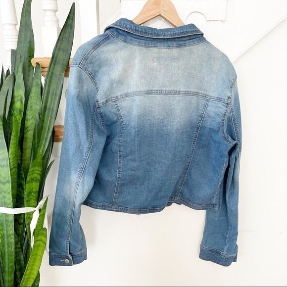 CI SONO denim jeans jacket button closure sz Large - Picture 4 of 6